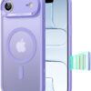 ESR for iPhone Air Case, Camera Control Cover, Compatible with MagSafe, Shockproof Military-Grade Protection, Magnetic Phone Case for iPhone Air, Classic Hybrid Case, Frosted Purple