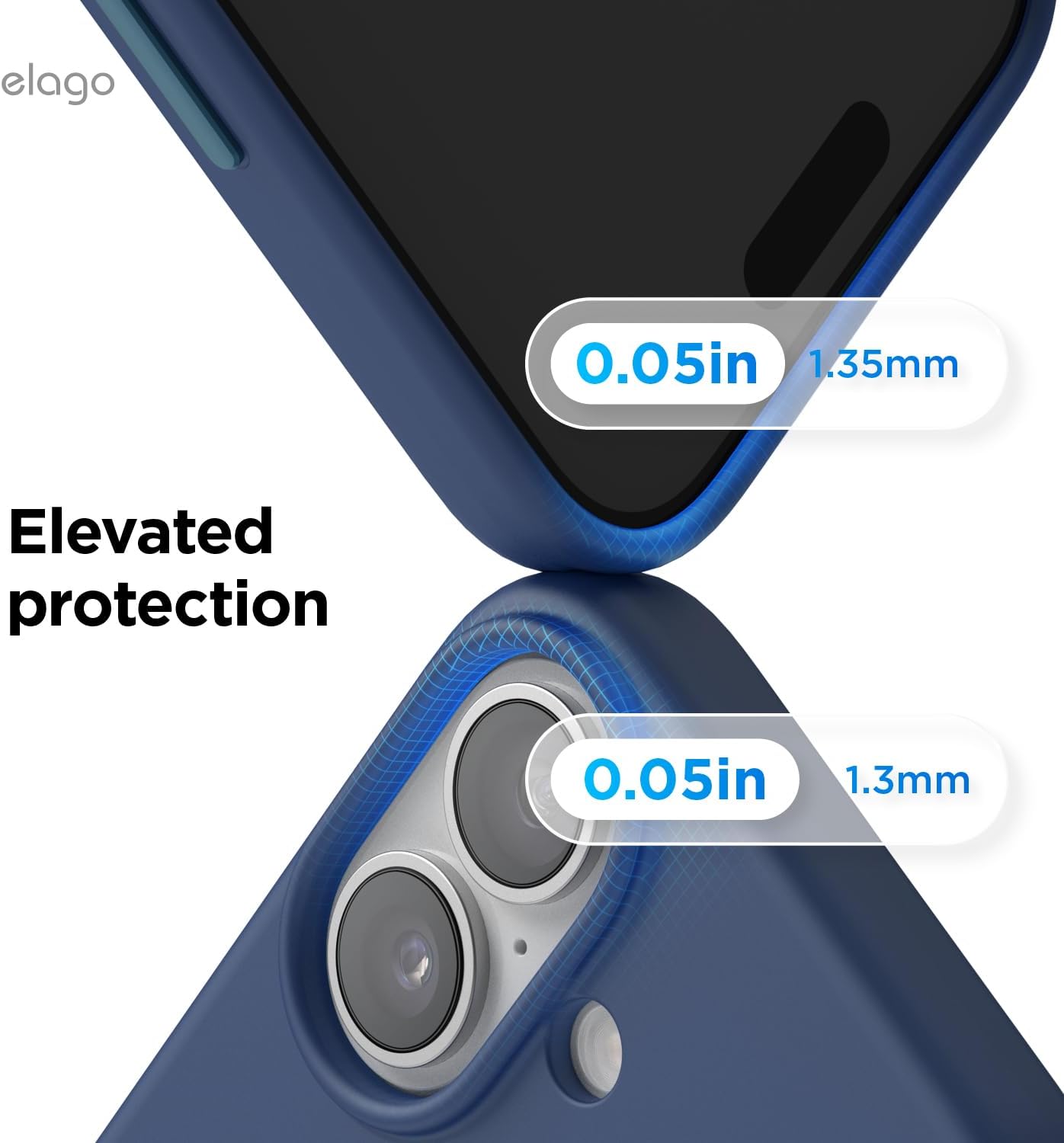 61jzqfZgqEL._AC_SL1500_ elago for iPhone 17 Case, Premium Magnetic Silicone Case, Compatible with MagSafe, Liquid Silicone Material, Protective Cover, Shockproof, Slim Phone, 6.3 inch (Jean Indigo)
