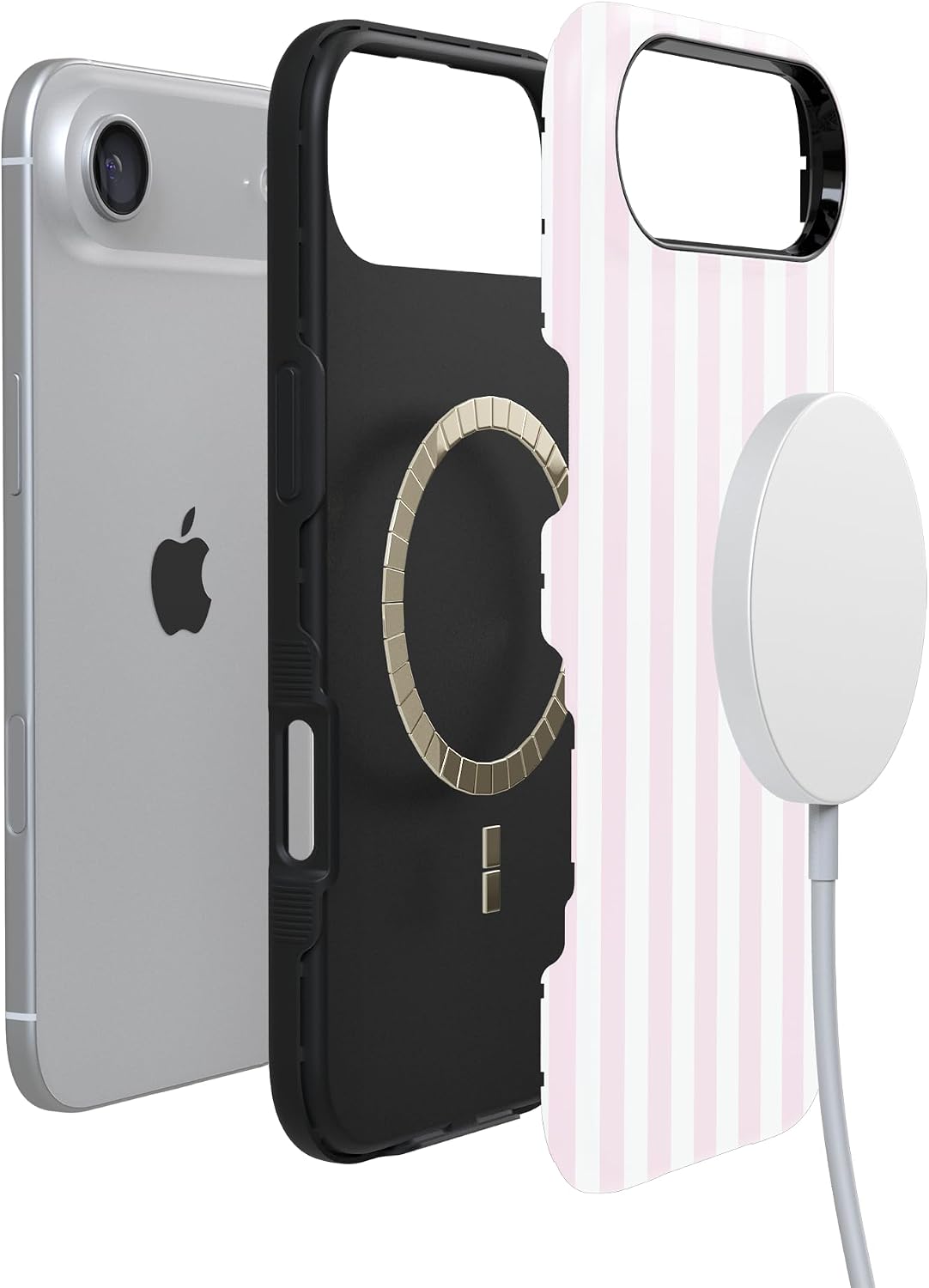 61kFOC5fzGL._AC_SL1500_ Casely iPhone 17 Air Case | Pink Stripes | Sunday Best | Bold Protective Design | Compatible with MagSafe