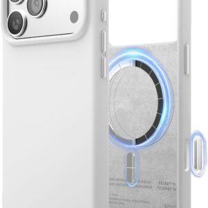 elago for iPhone 17 Pro Max Case, Premium Magnetic Silicone Case, Compatible with MagSafe, Liquid Silicone Material, Protective Cover, Shockproof, Slim Phone, 6.9 inch (White)