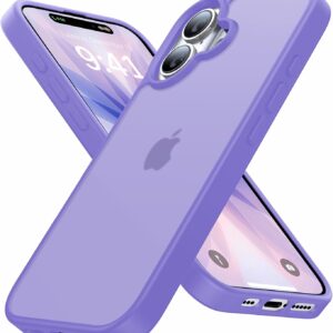 Eastinbox for iPhone 17 Case [16FT Military Grade Shockproof], Anti-Slip Anti-Scratch, Slim Translucent Frosted Matte Phone Cover, Case for i Phone17 6.3", Lightpurple