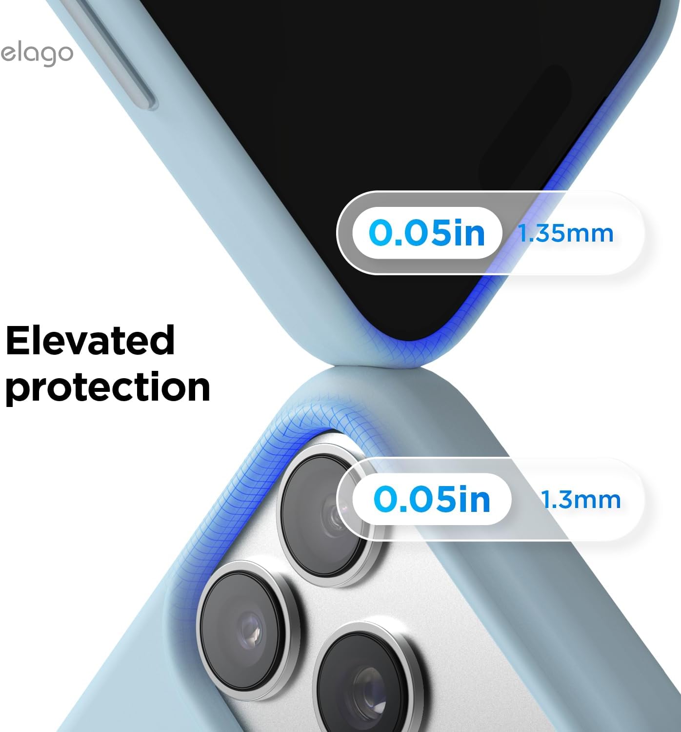 elago for iPhone 17 Pro Case, Premium Magnetic Silicone Case, Compatible with MagSafe, Liquid Silicone Material, Protective Cover, Shockproof, Slim Phone, 6.3 inch (Sky Blue)