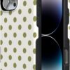 61lMvdcL1dL._AC_SL1500_ Casely iPhone 16 Pro Case | Spotted in SoHo | Green Polka Dot | Bold Protective Design | Compatible with MagSafe