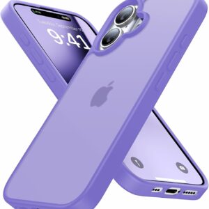 Eastinbox for iPhone 16 Case [16FT Military Grade Shockproof], Anti-Slip Anti-Scratch, Slim Translucent Frosted Matte Protective Cover, i Phone 16 Phone Case 6.1", Blue