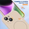 Miracase Designed for iPhone 14 Case, [Upgraded Enhanced Camera Protection], Shockproof Liquid Silicone Case with Microfiber Lining, 6.1 inch, Bean Grey