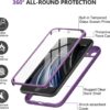 61mJLYRnqsS._AC_SL1200_ Miracase Crossbody Phone Lanyard Cases, Clip and Go Strap for iPhone SE, Adjustable Crossbody Cell Belt with Zippered Pouch, Neck Shoulder Cell Lanyard for Women, Purple