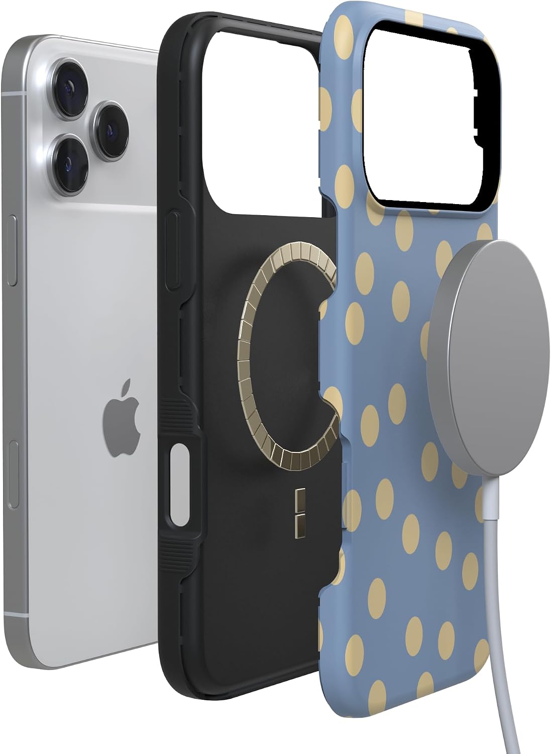 61n0ST7ZlEL._AC_SL1500_ Casely iPhone 17 Pro Max Case | in the Spotlight | Pastel Polka Dot | Bold Protective Design | Compatible with MagSafe