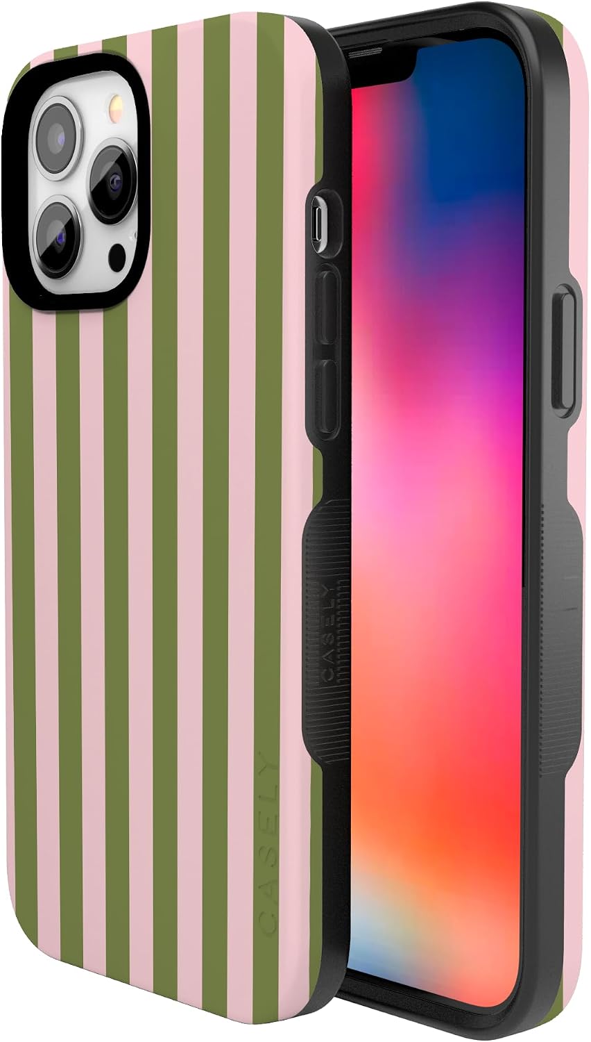 61n3n15X5IL._AC_SL1500_ Casely iPhone 13 Pro Case | Sunday Best | Summer Stripes | Bold Protective Design | Compatible with MagSafe