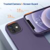 61nIc80D0-L._AC_SL1500_ Miracase Compatible with iPhone 12 Case and iPhone 12 Pro Case, Liquid Silicone Gel Rubber Full Body Protection Shockproof Drop Protection Phone Case for iPhone 12/12 Pro 6.1 inch, Dark Purple