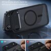61nJISXfKyL._AC_SL1500_ ESR for iPhone Air Case, Camera Control Cover, Compatible with MagSafe, Shockproof Military-Grade Protection, Magnetic Phone Case for iPhone Air, Classic Hybrid Case, Frosted Black