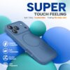 Miracase Magnetic for iPhone 17 Pro Case, Compatible with MagSafe, Integrated Silicone Camera Control Cover, 3.0mm Thicken Shockproof Drop Protection Phone Case for 17 Pro,Glass Blue