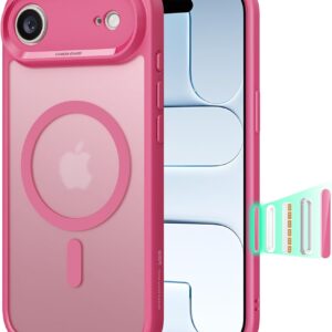ESR for iPhone Air Case, Camera Control Cover, Compatible with MagSafe, Shockproof Military-Grade Protection, Magnetic Phone Case for iPhone Air, Classic Hybrid Case, Frosted Pink