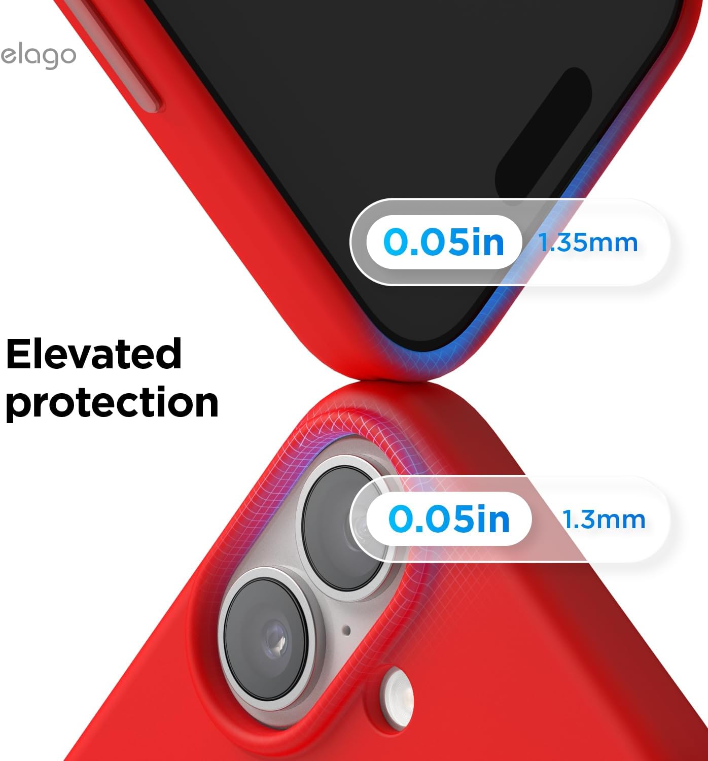 elago for iPhone 17 Case, Premium Magnetic Silicone Case, Compatible with MagSafe, Liquid Silicone Material, Protective Cover, Shockproof, Slim Phone, 6.3 inch (Red)