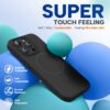 Miracase Magnetic for iPhone 15 Pro Case, [Soft Anti-Scratch Microfiber Lining], Compatible with MagSafe, Liquid Silicone Shockproof Drop Protection Phone Case for 15 Pro, Black