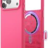61rcwuEjKYL._AC_SL1500_ elago for iPhone 17 Pro Max Case, Premium Magnetic Silicone Case, Compatible with MagSafe, Liquid Silicone Material, Protective Cover, Shockproof, Slim Phone, 6.9 inch (Ice Red)