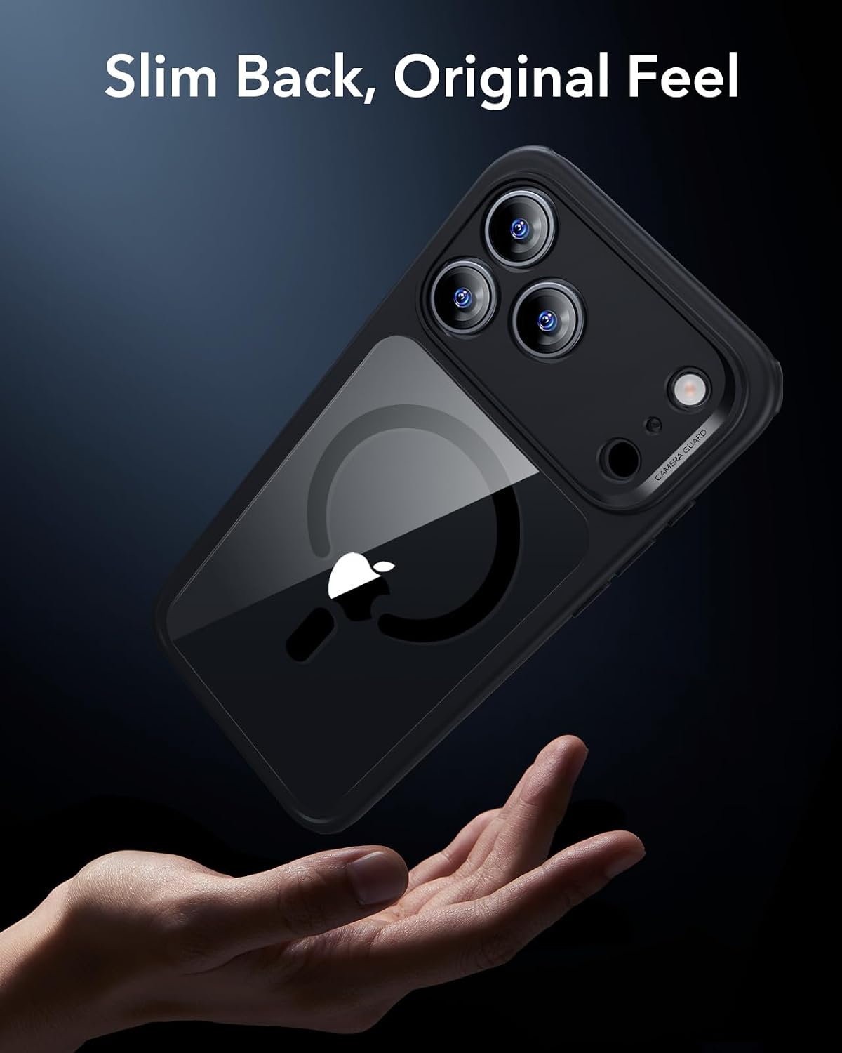61sGUbVZzLL._AC_SL1500_ ESR for iPhone 17 Pro Case, Camera Control Cover, Compatible with MagSafe, Shockproof Military-Grade Protection, Magnetic Phone Case for iPhone 17 Pro, Classic Hybrid Case, Clear Black