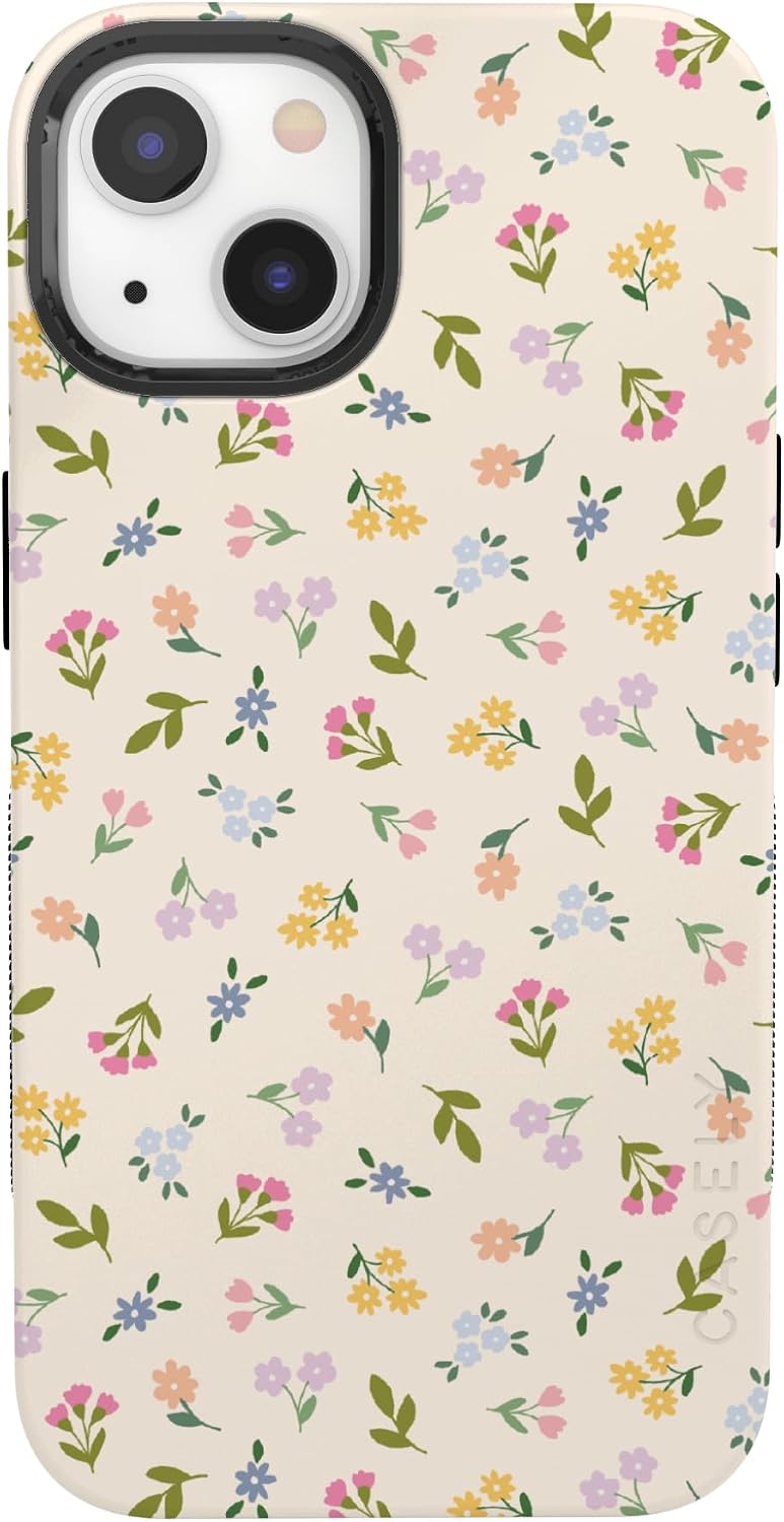 61sHYAirK1L._AC_SL1500_ Casely iPhone 13 Case | Ditsy Floral | Tiny Flowers | Bold Protective Design | Compatible with MagSafe