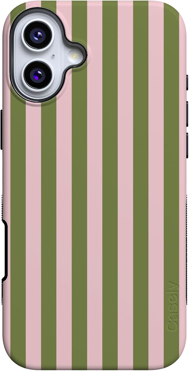 61spUSlYDL._AC_SL1500_ Casely iPhone 16 Case | Summer Stripes | Sunday Best | Bold Protective Design | Compatible with MagSafe