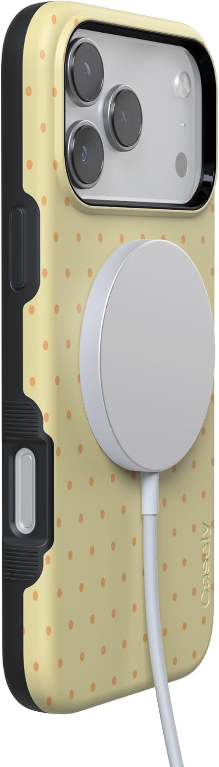 61su2ivRXzL._AC_SL1500_ Casely iPhone 17 Pro Case | On the Dot | Yellow Polka Dot | Bold Protective Design | Compatible with MagSafe