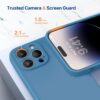Miracase Designed for iPhone 14 Pro Case, [Upgraded Camera Protection], Shockproof Liquid Silicone Rubber Phone Case Cover for 14 Pro 6.1 inch, Capri Blue