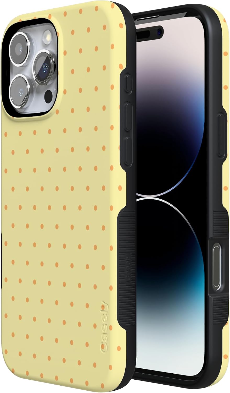 61tugDEC-zL._AC_SL1500_ Casely iPhone 16 Pro Case | On the Dot | Yellow Polka Dot | Bold Protective Design | Compatible with MagSafe