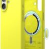 elago for iPhone 17 Case, Premium Magnetic Silicone Case, Compatible with MagSafe, Liquid Silicone Material, Protective Cover, Shockproof, Slim Phone, 6.3 inch (Neon Yellow)