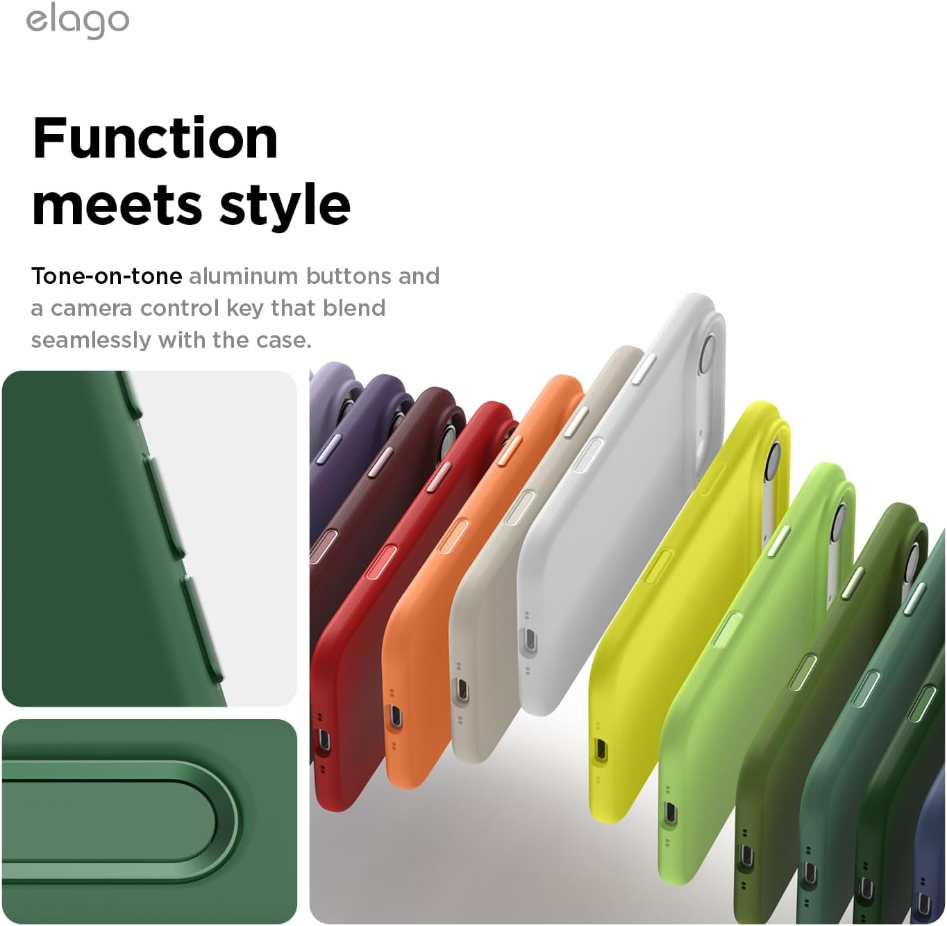 elago for iPhone Air Case, Premium Magnetic Silicone Case, Compatible with MagSafe, Liquid Silicone Material, Protective Cover, Shockproof, Slim Phone, 6.5 inch (Alpine Green)