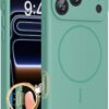 61uSWpnAbdL._AC_SL1500_ Miracase Magnetic for iPhone 17 Pro Case, Compatible with MagSafe, Integrated Silicone Camera Control Cover, 3.0mm Thicken Shockproof Drop Protection Phone Case for 17 Pro,Midnight Green