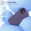 61usUjQzS-L._AC_SL1500_ Miracase Compatible with iPhone 12 Case and iPhone 12 Pro Case, Liquid Silicone Gel Rubber Full Body Protection Shockproof Drop Protection Phone Case for iPhone 12/12 Pro 6.1 inch, Dark Purple