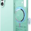 61usefdBlvL._AC_SL1500_ elago for iPhone 17 Case, Premium Magnetic Silicone Case, Compatible with MagSafe, Liquid Silicone Material, Protective Cover, Shockproof, Slim Phone, 6.3 inch (Aqua Sky)