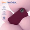 Miracase Designed for iPhone 11 Phone Case, with Screen Protector, Liquid Silicone Gel Rubber Drop Protection Shockproof Cover Phone Case for iPhone 11, Wine Red