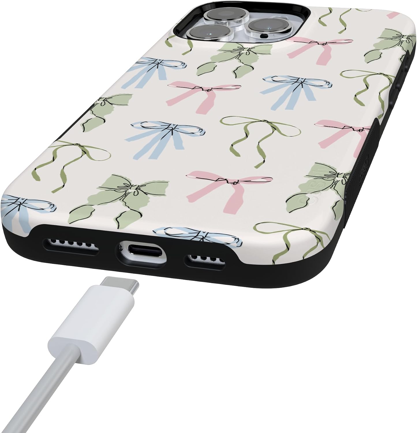 61wpGYc5euL._AC_SL1500_ Casely iPhone 16 Pro Case | Whimsy Girlie | Pastel Bows | Bold Protective Design | Compatible with MagSafe
