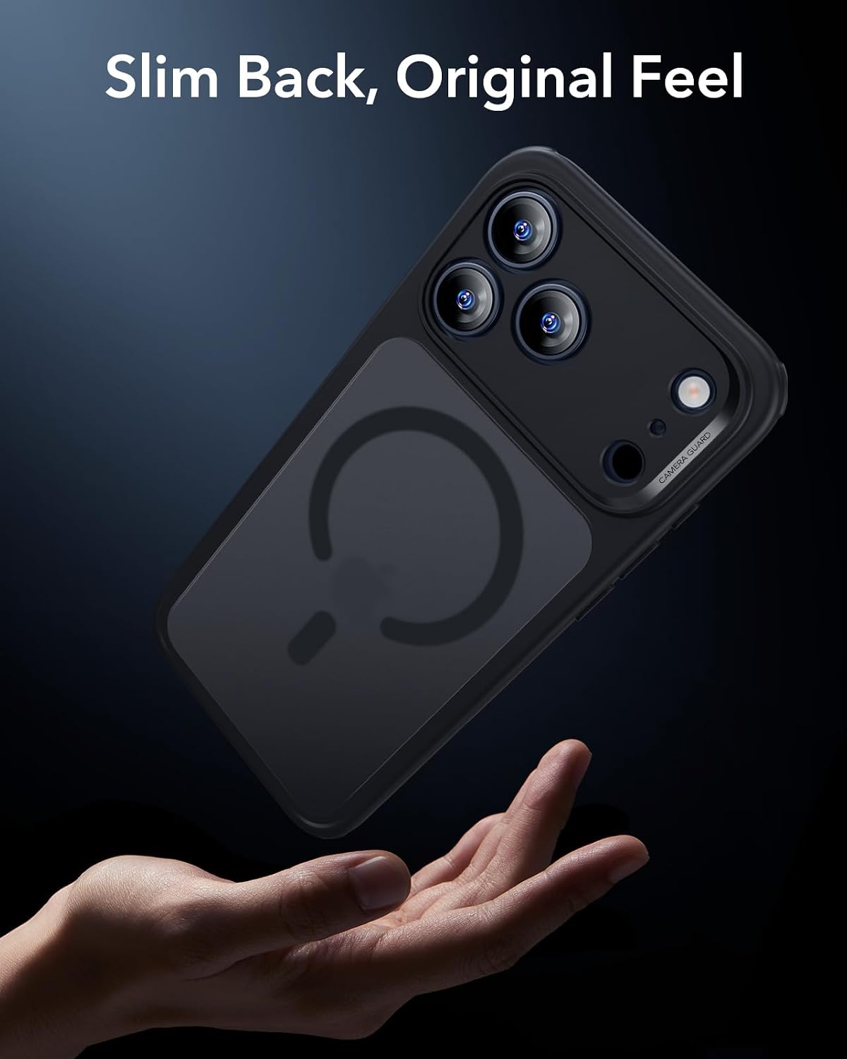 61wvEppnzEL._AC_SL1500_ ESR for iPhone 17 Pro Max Case, Camera Control Cover, Compatible with MagSafe, Shockproof Military-Grade Protection, Magnetic Phone Case for iPhone 17 Pro Max, Classic Hybrid Case, Frosted Black