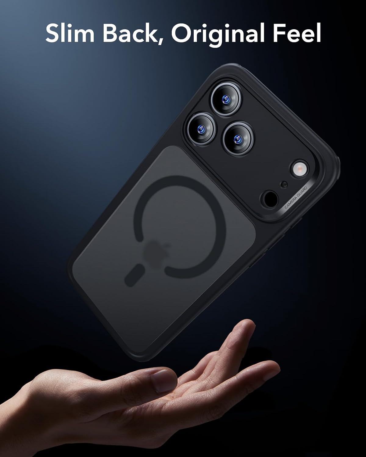 61wz7r09zsL._AC_SL1500_ ESR for iPhone 17 Pro Case, Camera Control Cover, Compatible with MagSafe, Shockproof Military-Grade Protection, Magnetic Phone Case for iPhone 17 Pro, Classic Hybrid Case, Frosted Black
