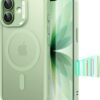 61xFvZJqAZL._AC_SL1500_ ESR for iPhone 17 Case, Camera Control Cover, Compatible with MagSafe, Shockproof Military-Grade Protection, Magnetic Phone Case for iPhone 17, Classic Hybrid Case, Frosted Light Green