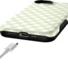Casely iPhone 16e Case | Mint Lattice | Sunday Best | Bold Protective Design | Compatible with MagSafe