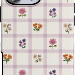 Casely iPhone 16 Pro Case | Meadow Check | Floral Gingham | Bold Protective Design | Compatible with MagSafe