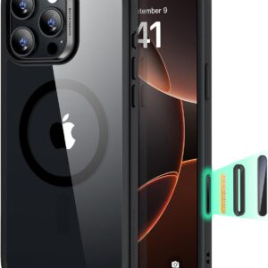 61xojSZCDvL._AC_SL1500_ ESR for iPhone 16 Pro Max Case, Camera Control Cover, Compatible with MagSafe, Shockproof Military-Grade Protection, Magnetic Phone Case for iPhone 16 Pro Max, Classic Hybrid Case, Clear Black