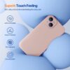 Miracase Designed for iPhone 14 Case, [Upgraded Enhanced Camera Protection], Shockproof Liquid Silicone Case with Microfiber Lining, 6.1 inch, Sand Pink