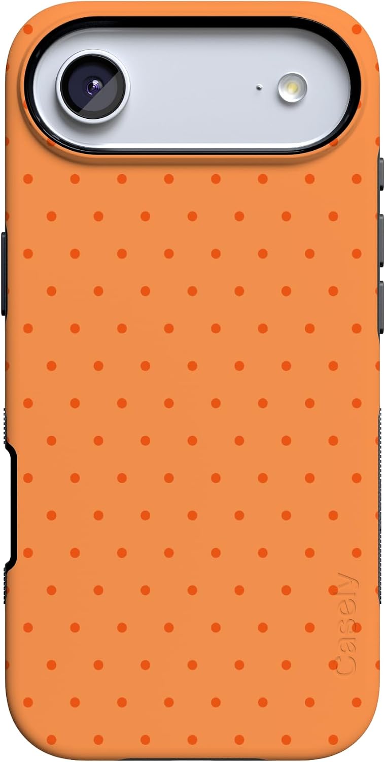 61zmTaVI6DL._AC_SL1500_ Casely iPhone 17 Air Case | On the Dot | Orange Polka Dot | Bold Protective Design | Compatible with MagSafe