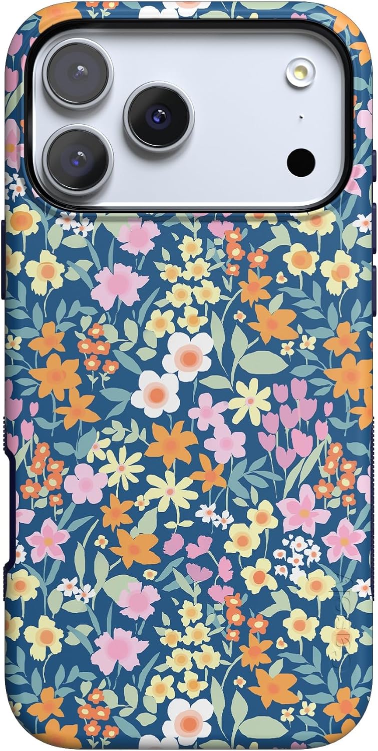 71-E6q6Q5DL._AC_SL1500_ Casely iPhone 17 Pro Case | Full Bloom | Navy Floral | Bold Protective Design | Compatible with MagSafe