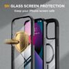 71-OGgDgvNL._AC_SL1500_ Miracase for iPhone 13 mini Case 5.4",Full-Body Protection,Clear Bumper Case with Built-in 9H Tempered Glass Screen Protector,Military-Grade Drop Protection Outdoor Phone Case for iPhone 13 mini,Black