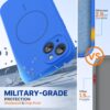 Miracase Compatible with iPhone 15 Case, [Soft Anti-Scratch Microfiber Lining], Liquid Silicone Case Gel Rubber Shockproof Drop Protection Phone Case for iPhone 15, Mediterranean Blue