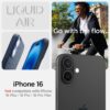 Spigen Liquid Air Designed for iPhone 16 Case [NOT Compatible with MagSafe], [Military-Grade Protection] - Navy Blue | NOT Compatible with MagSafe