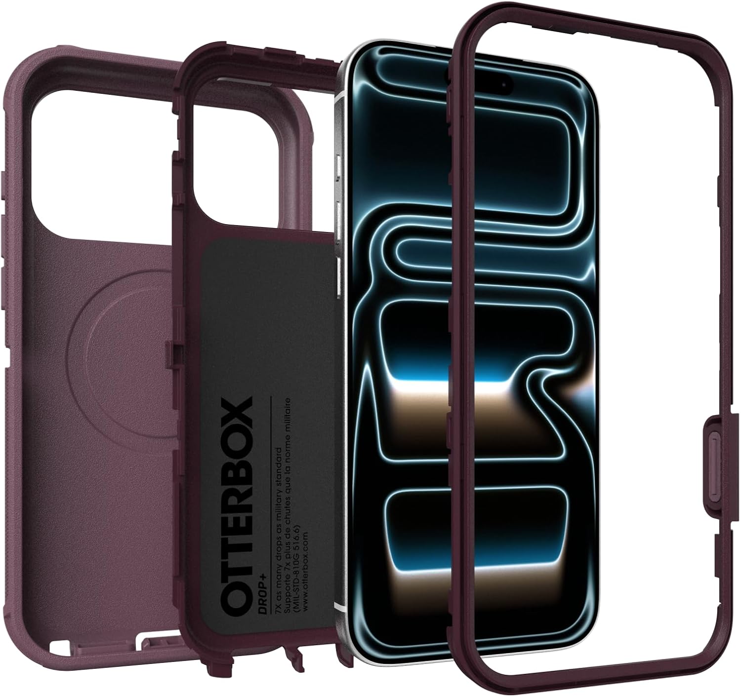 71-iMmCPjgL._AC_SL1500_ OtterBox iPhone 17 Pro Max Defender Pro Series Case - Purple Mystery - Tough, Rugged & Durable iPhone Case, Snaps on MagSafe