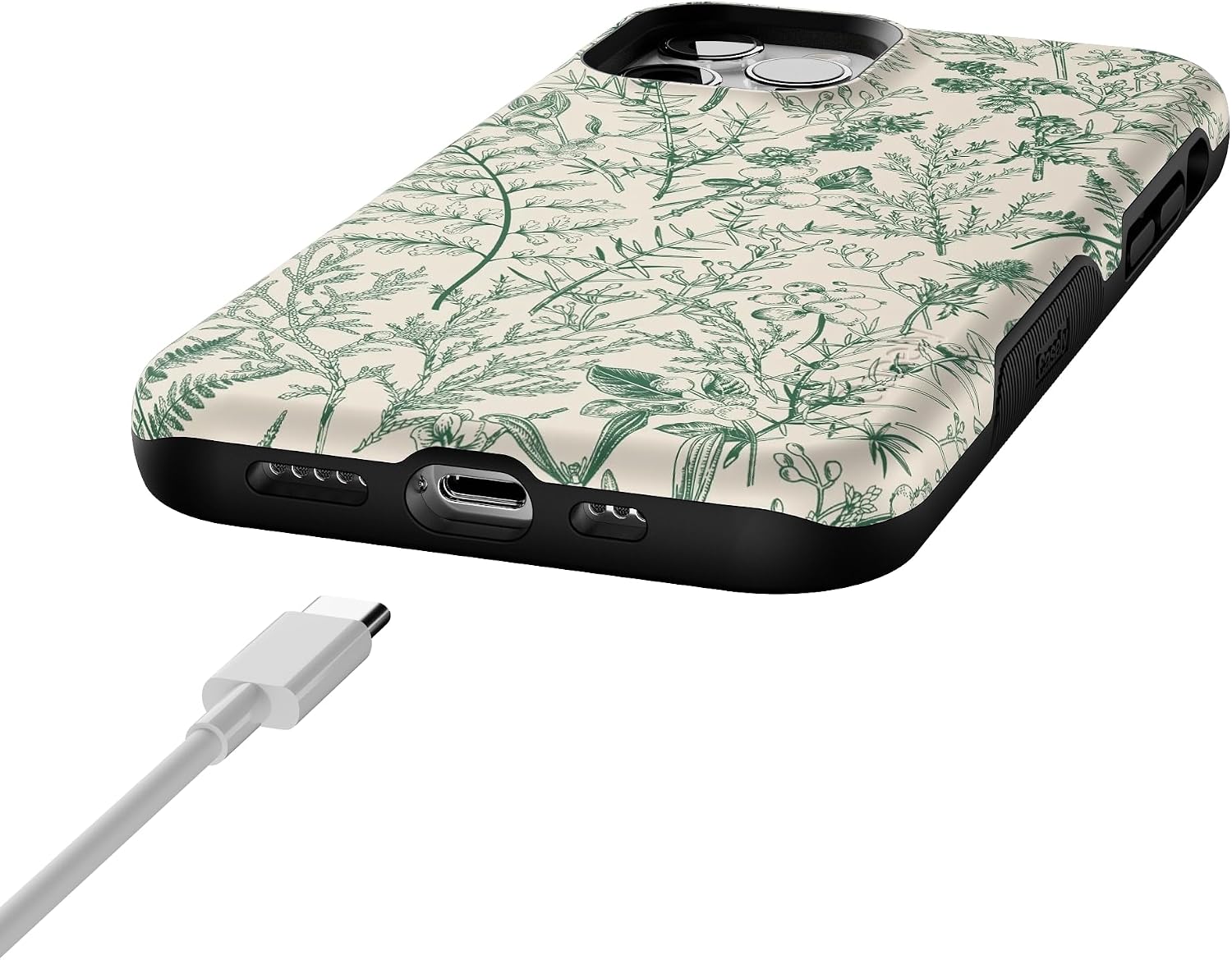 71-lI8UZXL._AC_SL1500_ Casely iPhone 12/12 Pro Case | Sage Garden | Green Floral | Bold Protective Design | Compatible with MagSafe