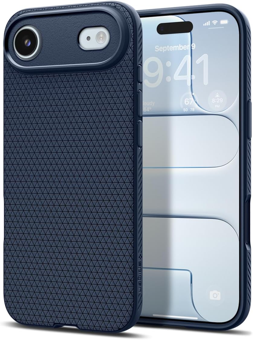 Spigen for iPhone Air Case, Liquid Air [TPU Covered Camera Control] [No Magnet Ring] [Military-Grade Protection] - Navy Blue