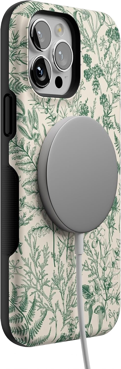 710NI7W-zSL._AC_SL1500_ Casely iPhone 13 Pro Max Case | Green Floral | Sage Garden | Bold Protective Design | Compatible with MagSafe