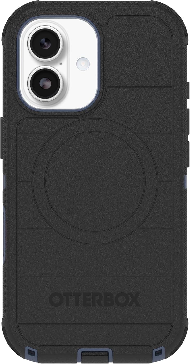 710a8h-0QNL._AC_SL1500_ OtterBox iPhone 17 (Only) - Defender Series Case - Black Shadow (Black & Blue) - Snaps on MagSafe - Tough - Rugged & Durable