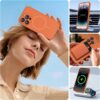 Miracase Magnetic for iPhone 14 Pro Max Case, [Soft Anti-Scratch Microfiber Lining], Compatible with MagSafe, Silicone Shockproof Protection Phone Case for iPhone 14 Pro Max,Orange
